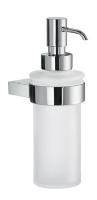 SmedboAK369AIR Glass Soap Dispenser Frosted Glass w/ Polished Chrome Holder Wall Mounted 