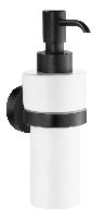 SmedboHB369PHOME Porcelain Soap Dispenser w/ Matte Black Holder Wall Mounted